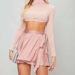 ☼ light pink mini wrap skirt